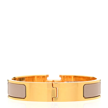Hermes Enamel Narrow Clic Clac H Bracelet PM Marron Glace 3 of 5