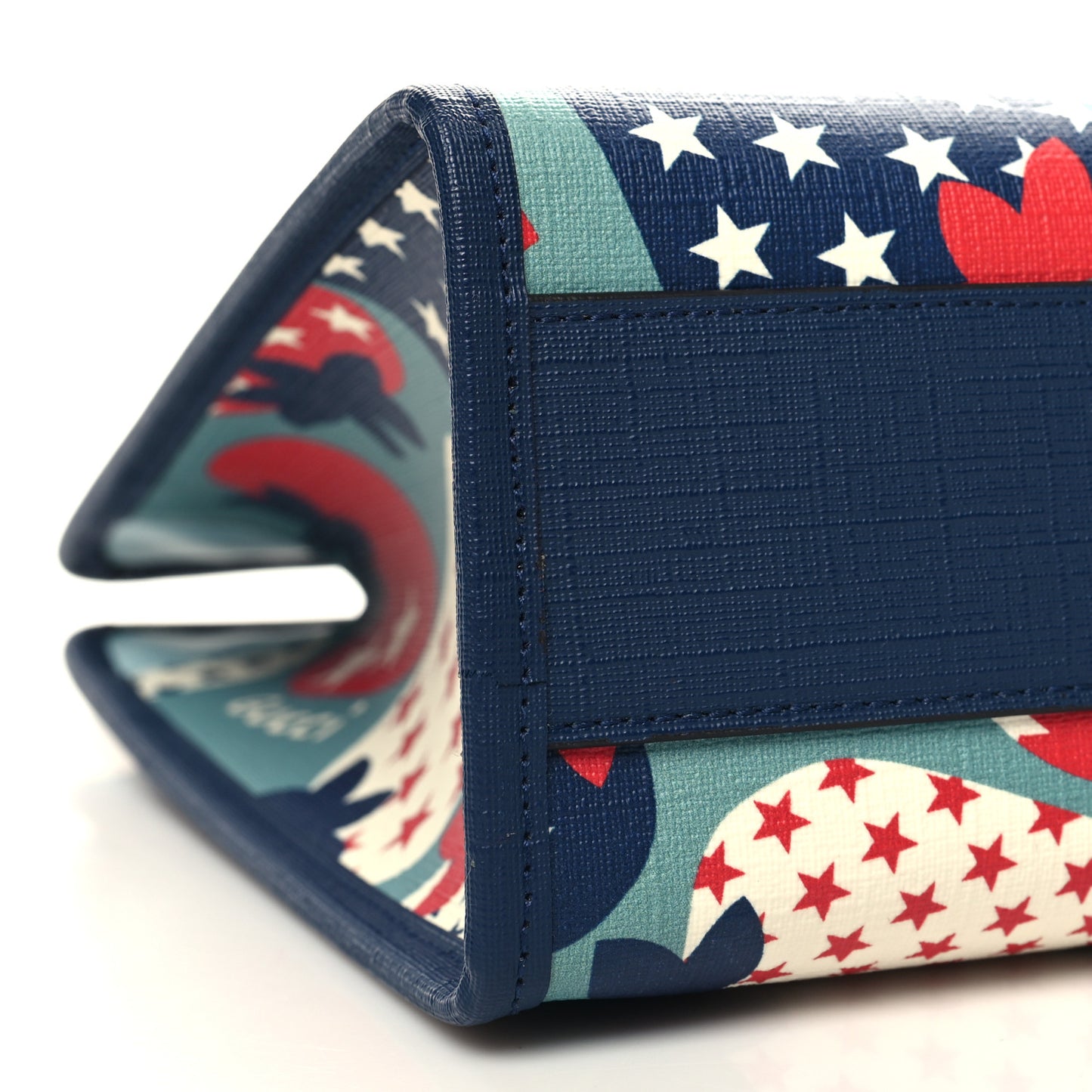 Coated Canvas Strawberry Stars Childrens Tote Red White Blue