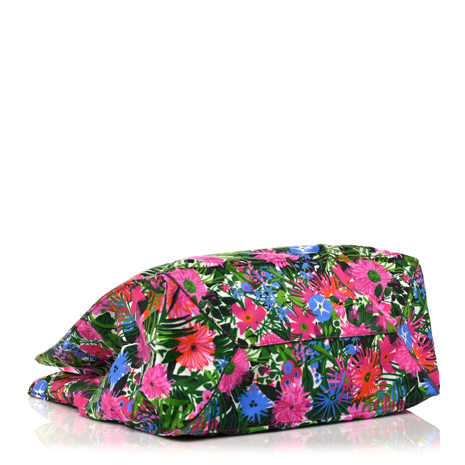 Prada Tessuto Nylon Floral Print Tote Pink 4 of 10