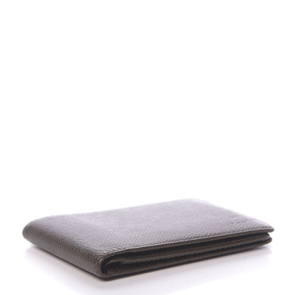 Louis Vuitton Taiga Mens Billfold Wallet 3 Flaps Grizzli 4 of 6