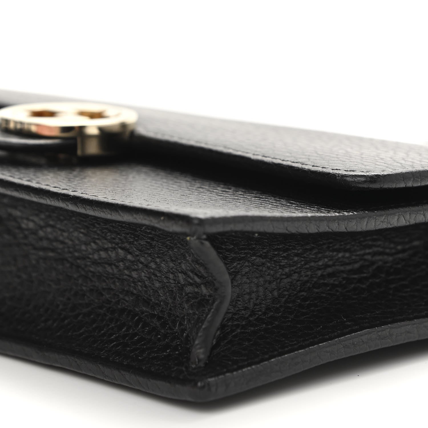 Gucci Dollar Calfskin Interlocking G Chain Wallet Black 9 of 9