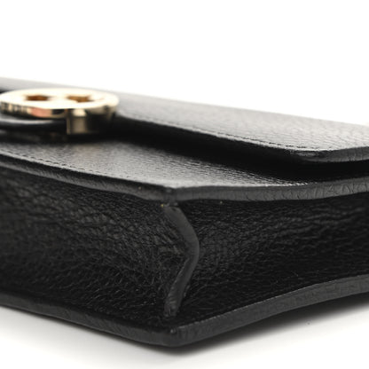 Gucci Dollar Calfskin Interlocking G Chain Wallet Black 9 of 9