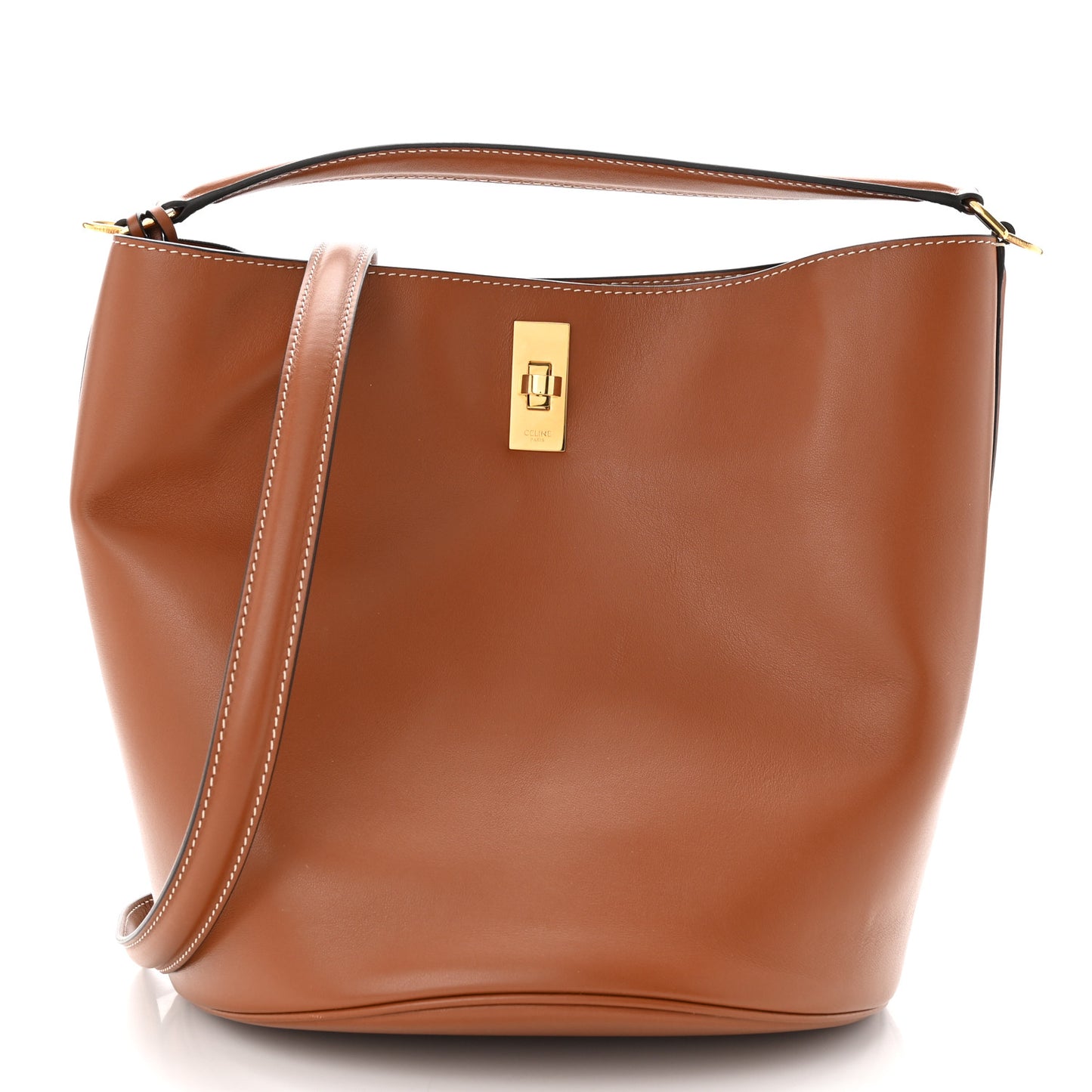 Smooth Calfskin Bucket 16 Bag Tan