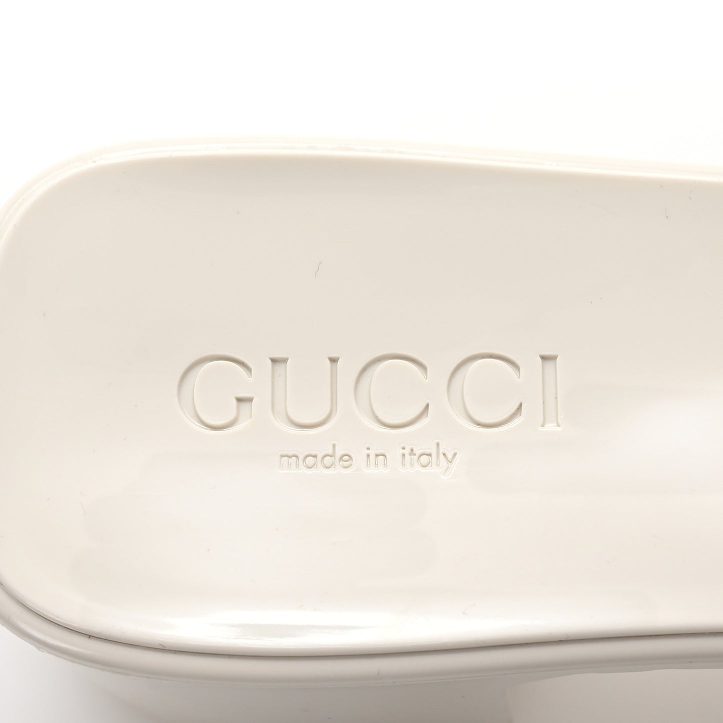 Rubber Gucci Logo Womens Platform 20/60mm Slide Sandals 39 Mystic White