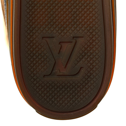 Louis Vuitton Suede Calfskin Monogram Embossed Snowball Flat Half Boots 38 Cognac 6 of 6