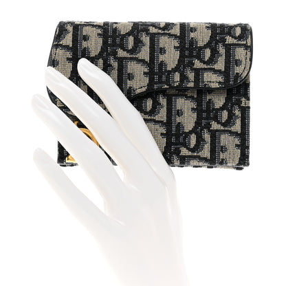 Christian Dior Oblique Saddle 5-Gusset Card Holder Blue 2 of 7
