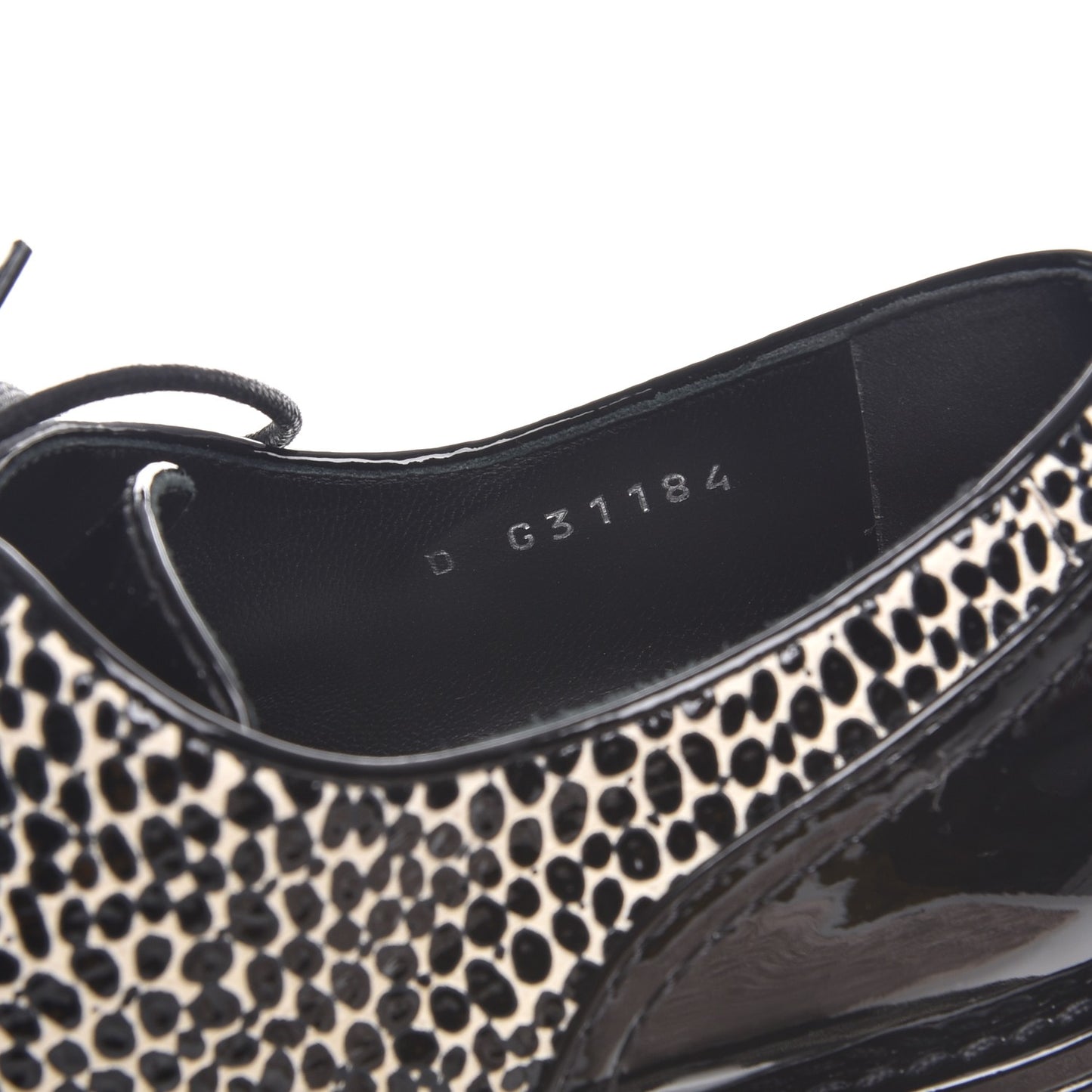 Patent CC Lace Up Oxfords 40 Black White