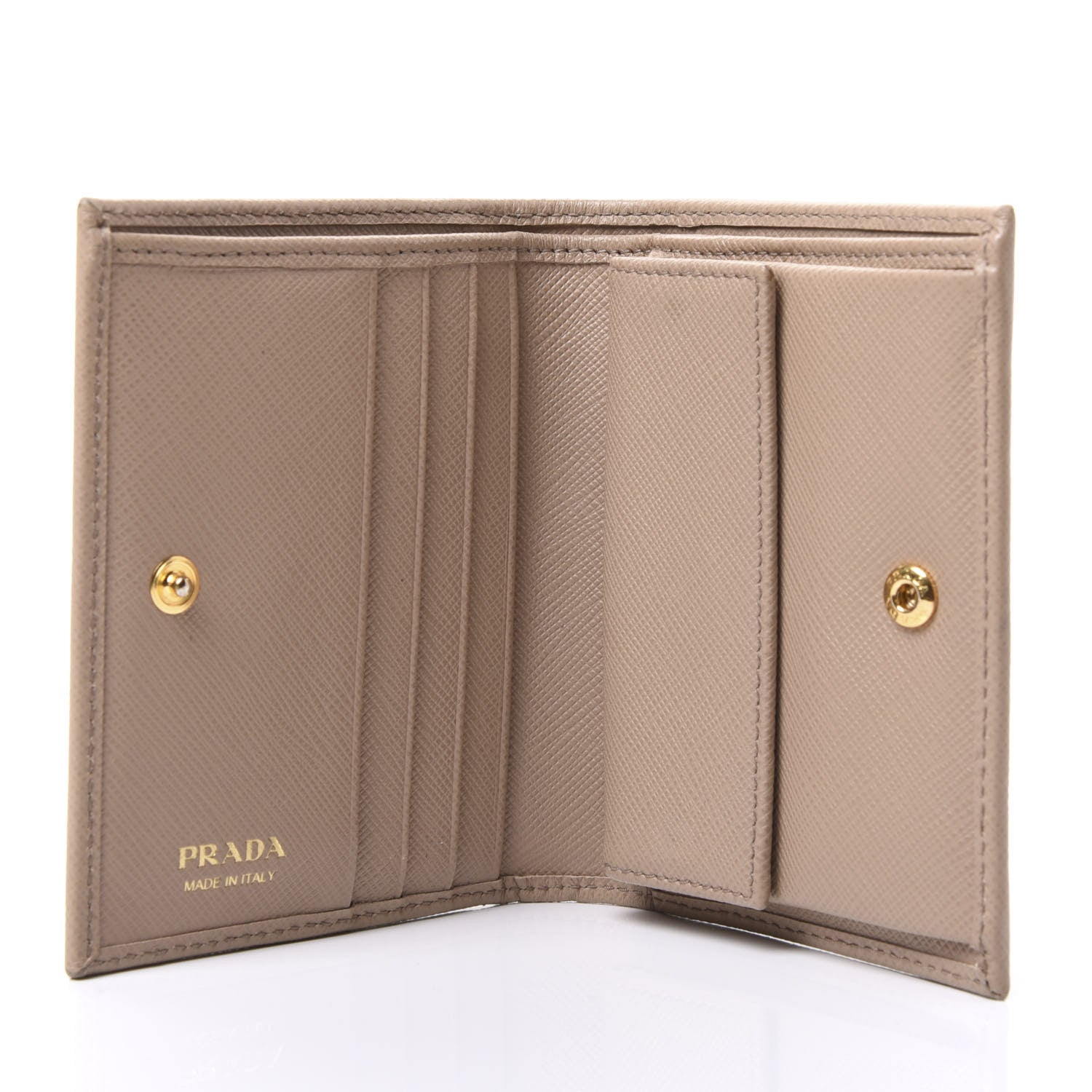 Prada Saffiano Metal Bi-Fold Wallet Cammeo 4 of 9