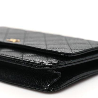 Chanel Caviar Quilted Wallet on Chain WOC Black 11 of 12