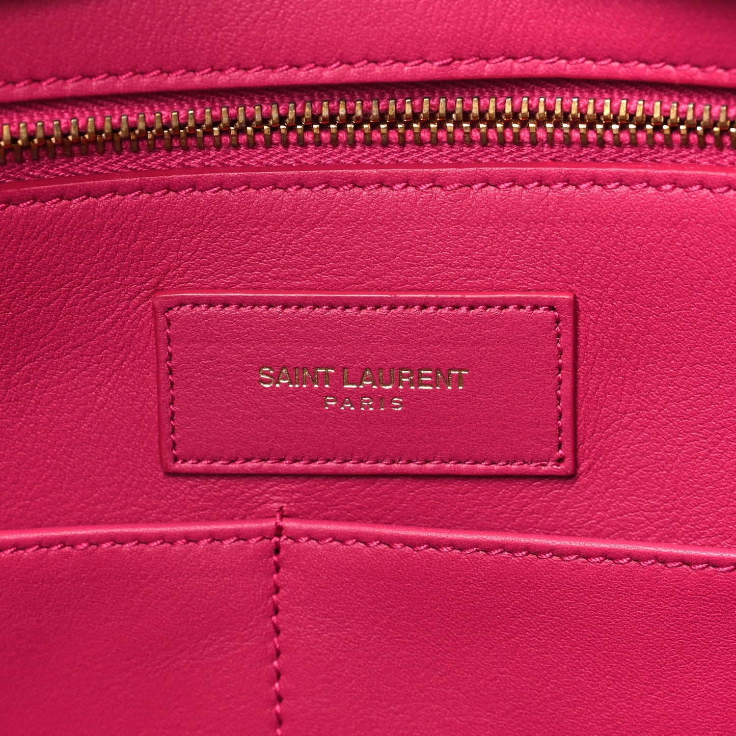Calfskin Medium Classic Y Cabas Fuchsia