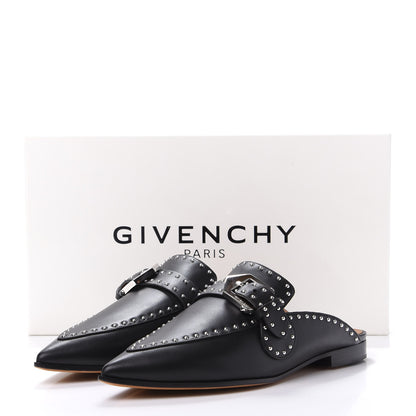 Givenchy Calfskin Studded Elegant Loafer Mule 36 Black 9 of 9