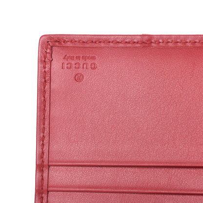 Gucci Calfskin Rhombus Bi-Fold Wallet Hibiscus Red 6 of 8