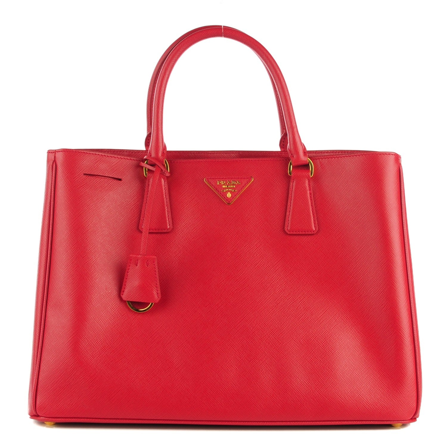 Prada Saffiano Lux Large Tote Fuoco 1 of 10
