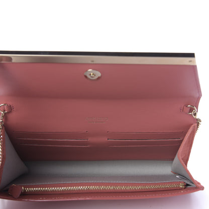 Jimmy Choo Patent Suede Margot Clutch Coral Pink 5 of 9