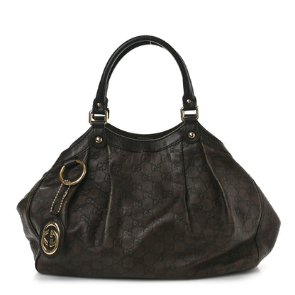 Gucci Guccissima Medium Sukey Tote Chocolate 1 of 11