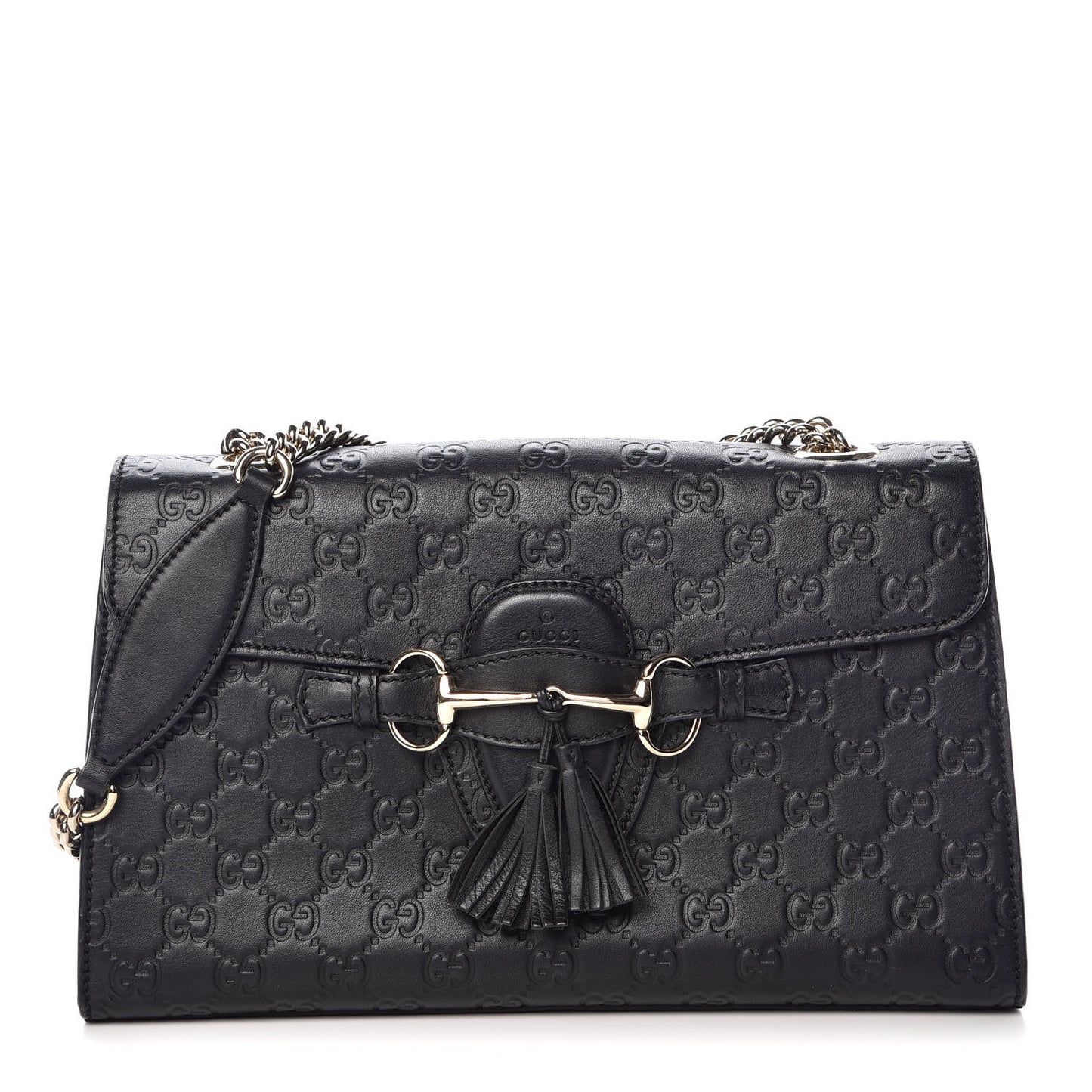 Guccissima Medium Emily Chain Shoulder Bag Black