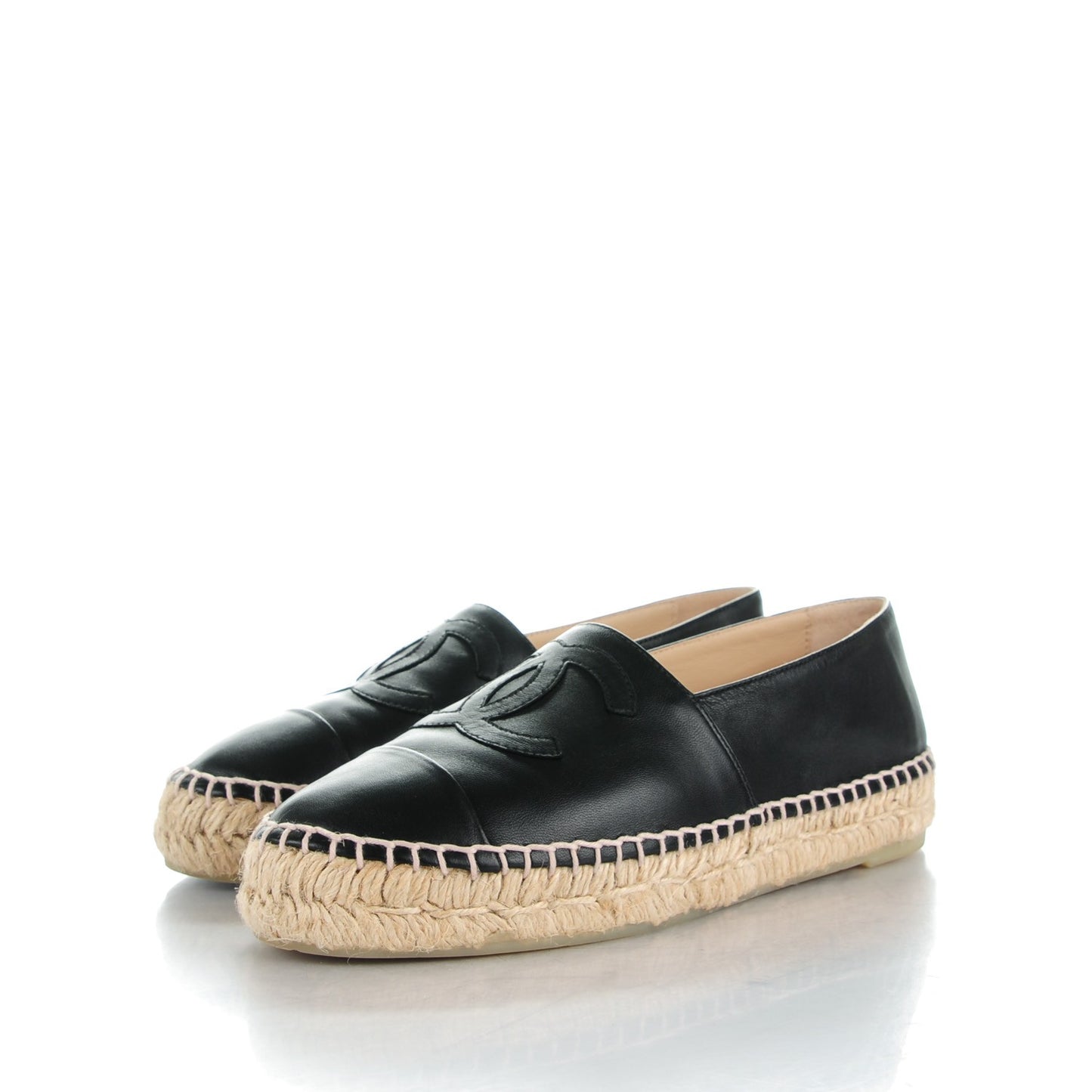 Lambskin CC Espadrilles 36 Black