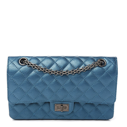 Chanel Metallic Sheepskin Quilted 2.55 Reissue 225 Flap Blue 1 of 10