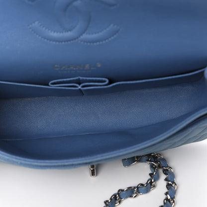 Chanel Iridescent Caviar Quilted Medium Double Flap Blue 4 of 9