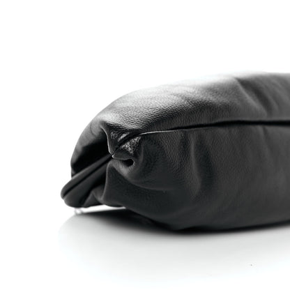 Balenciaga Grained Calfskin Logo XL Cloud Clutch Black 6 of 7