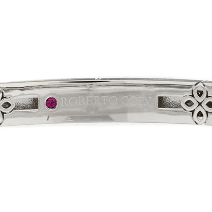 Roberto Coin 18K White Gold Diamond Love in Verona Pave Bangle Bracelet 3 of 4