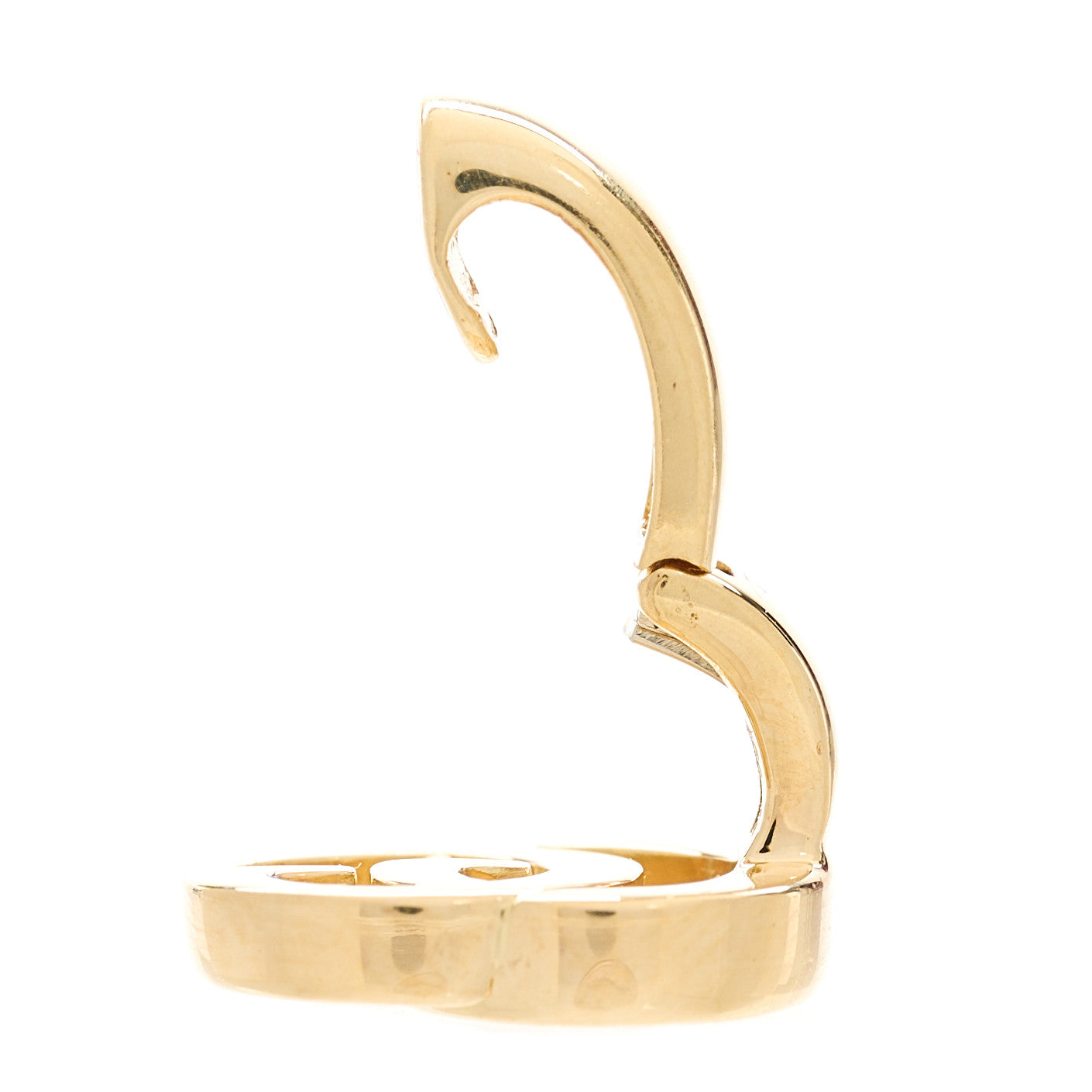 Gucci 18K Yellow Gold Double G Single Ear Cuff Earring 4 of 6