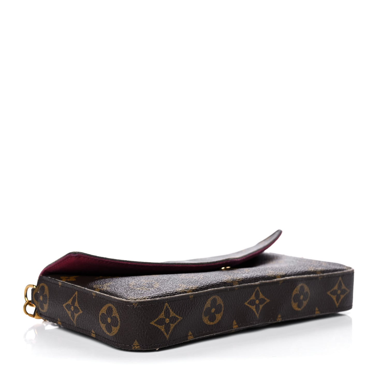 Monogram Pochette Felicie Chain Wallet Fuchsia
