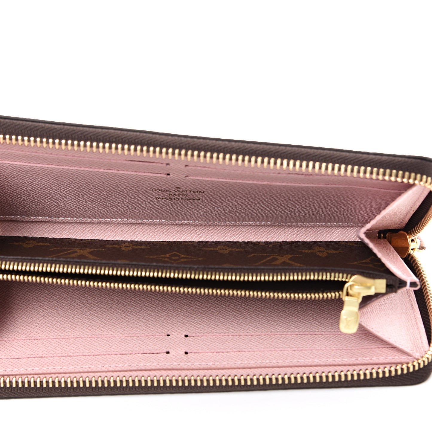 Monogram Clemence Wallet Rose Ballerine
