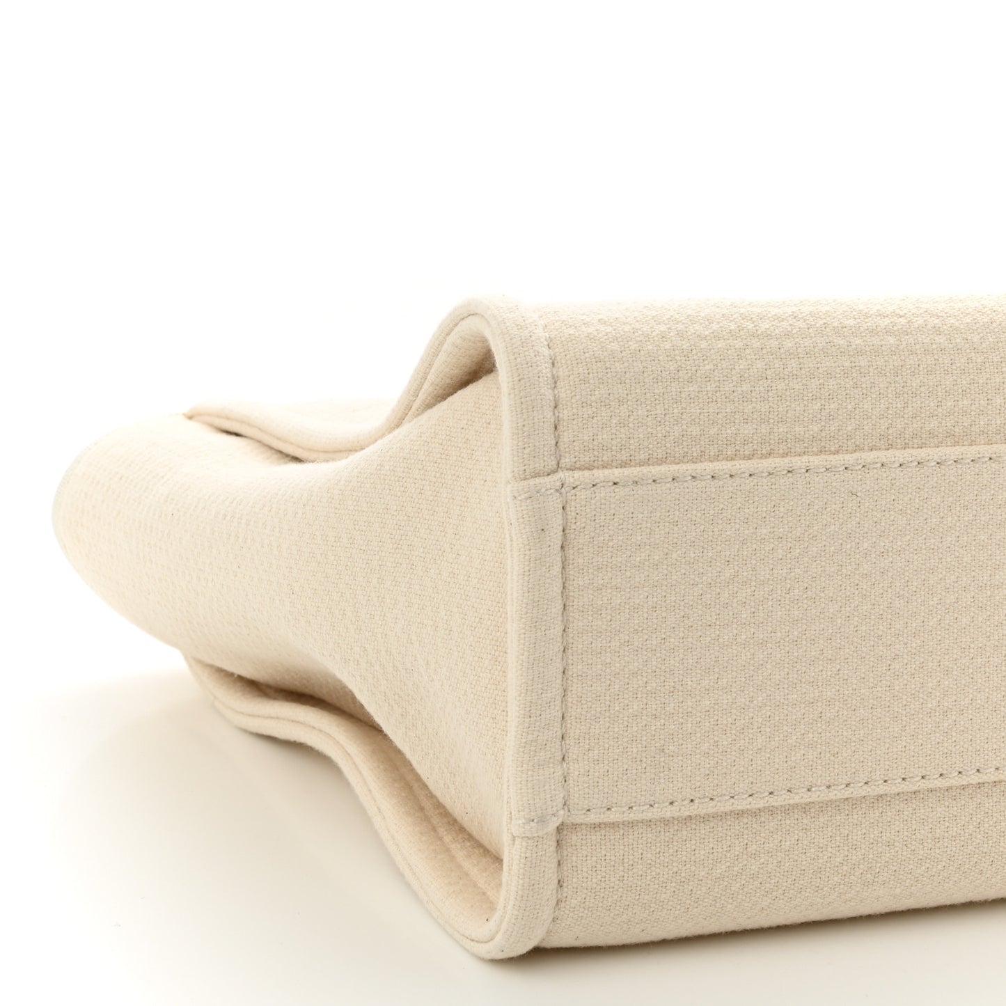 Mixed Fibers Small Deauville Tote White