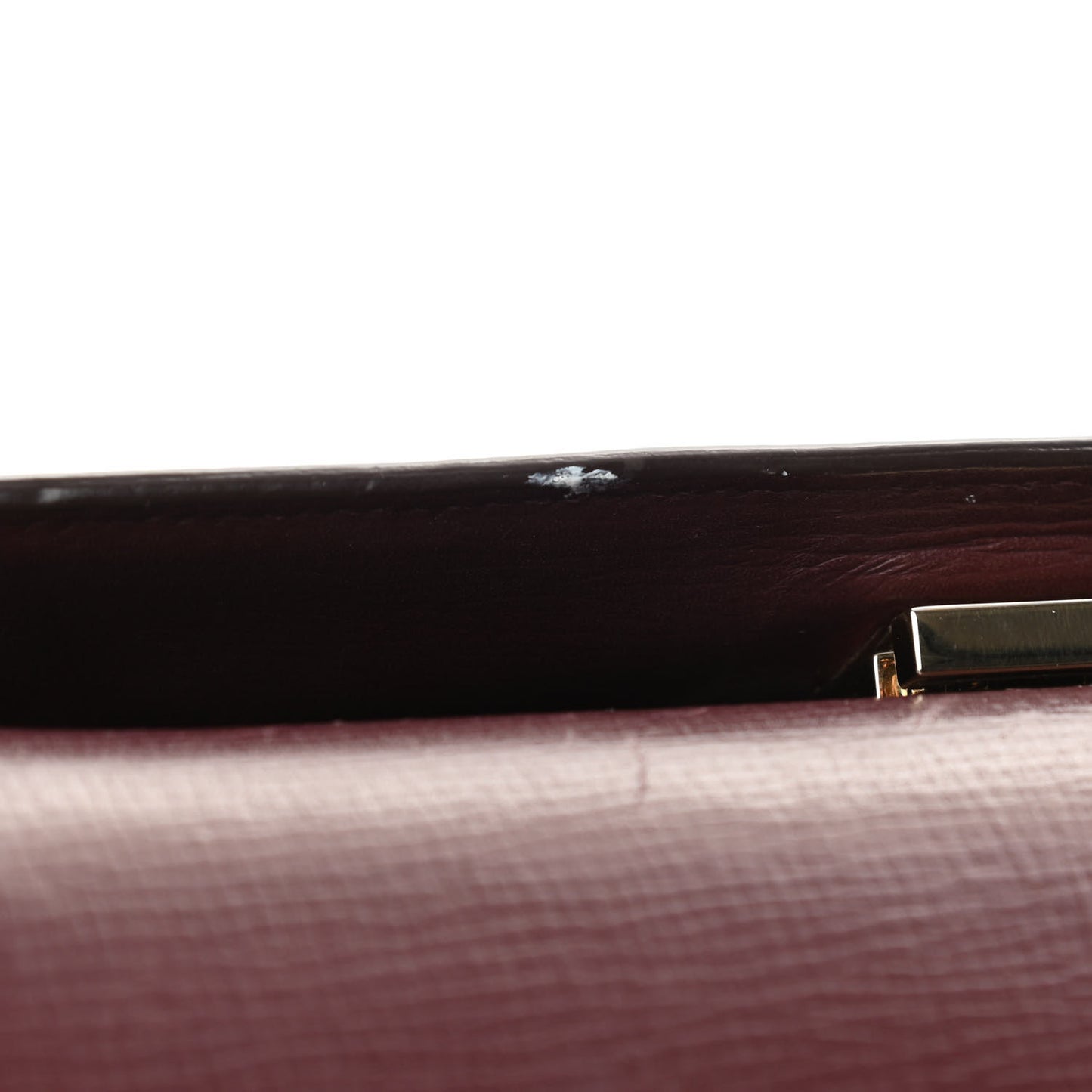 Textured Calfskin Mini Pandora Box Chain Crossbody Bag Oxblood