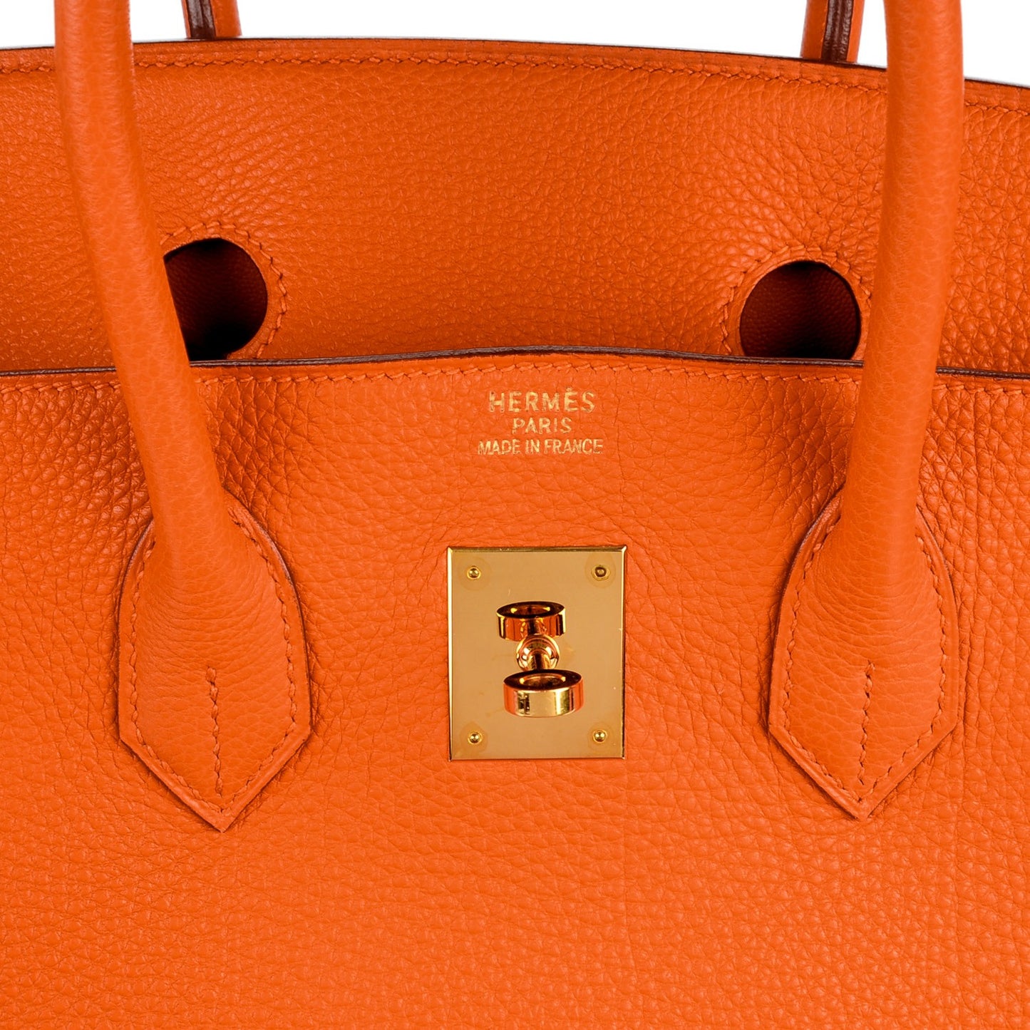 Taurillon Clemence Birkin 35 Orange