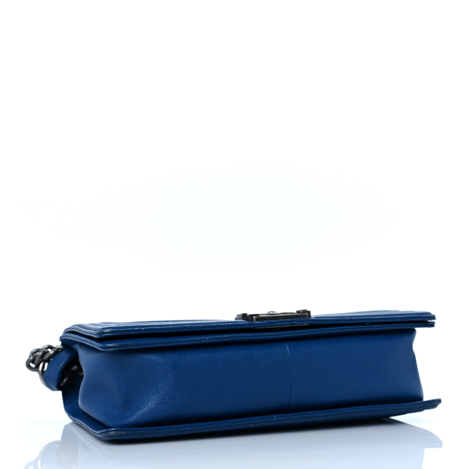 Chanel Caviar Quilted New Medium Boy Flap Dark Blue 4 of 9
