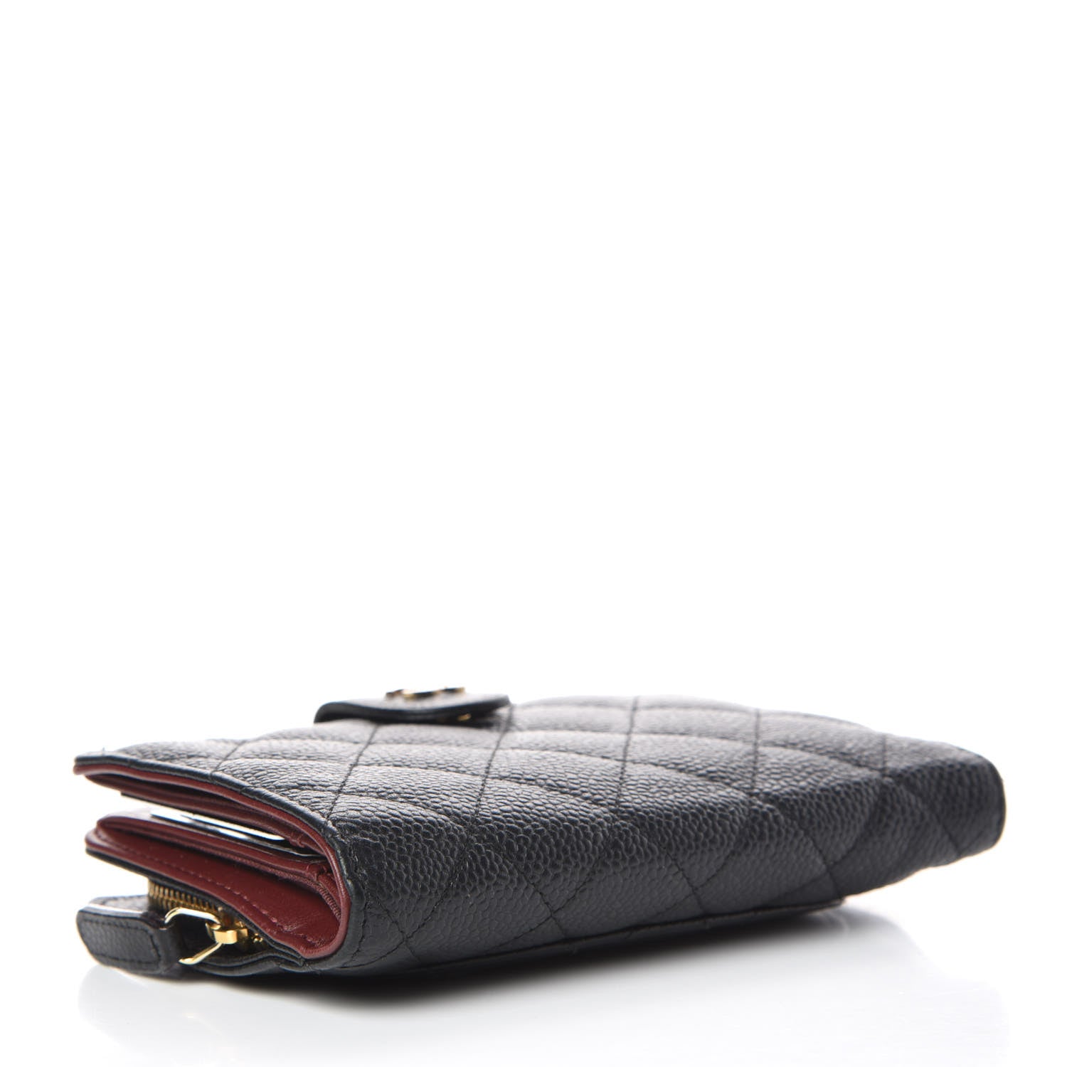 Chanel Caviar Quilted Zipped Pocket Wallet Black 3 of 11