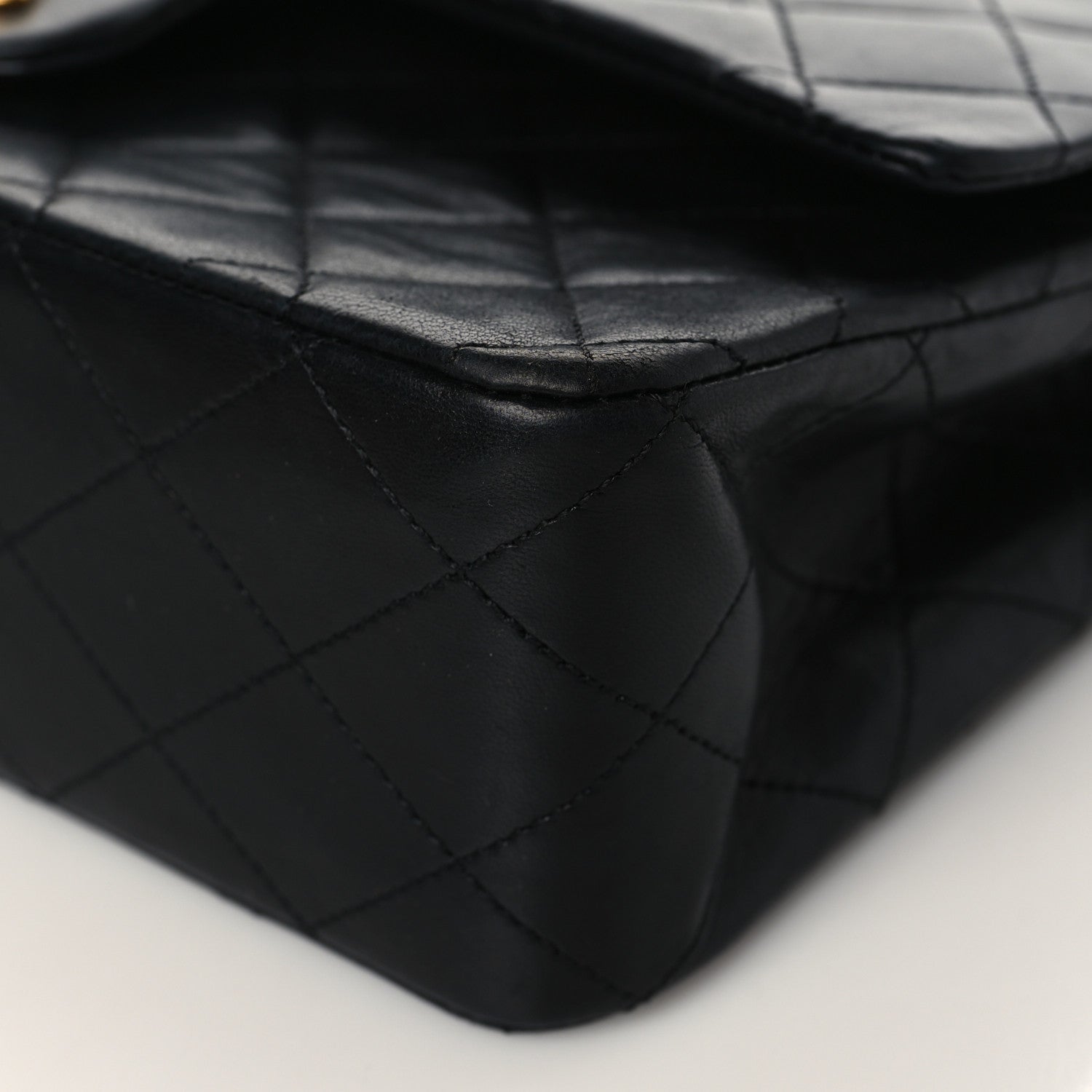 Chanel Lambskin Quilted Medium Double Flap Black 9 of 9