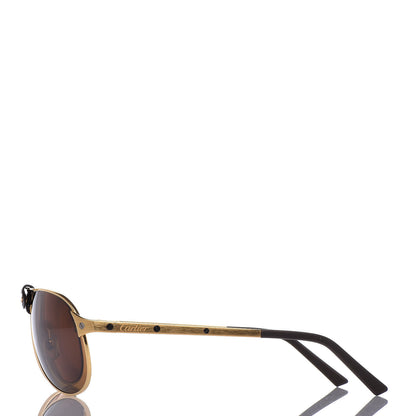 Cartier Santos Dumont Aviator Sunglasses A08A90F Gold 3 of 8