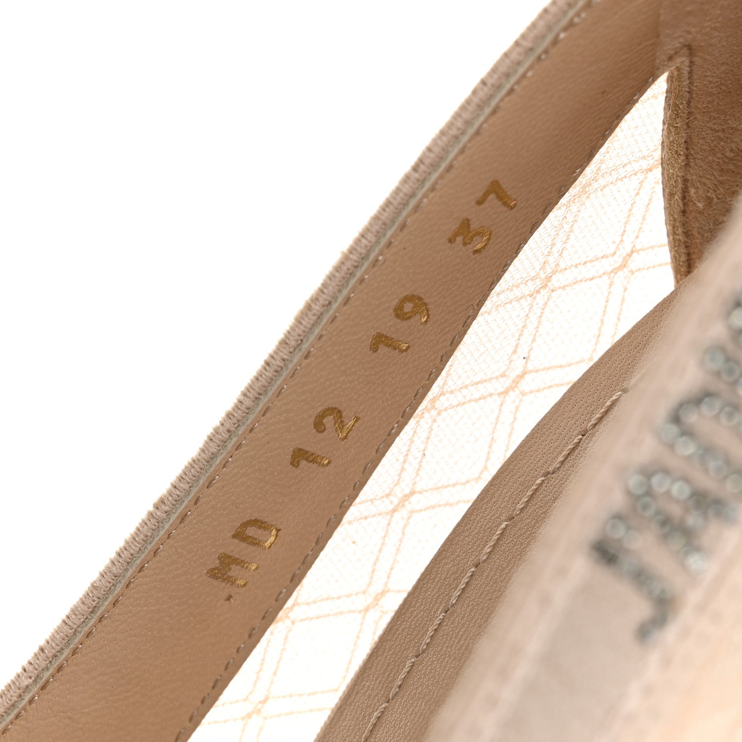 Christian Dior Mesh Ribbon Crystal J'Adior 100mm Pumps 37 Nude 9 of 12