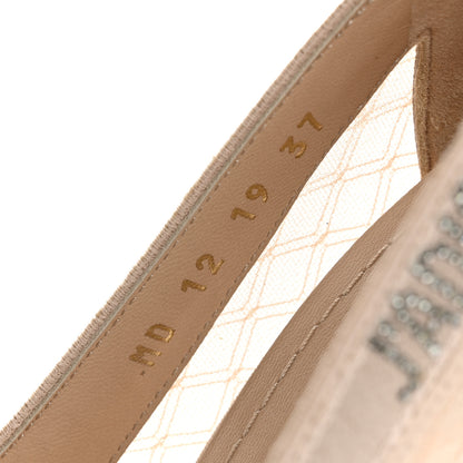 Christian Dior Mesh Ribbon Crystal J'Adior 100mm Pumps 37 Nude 9 of 12