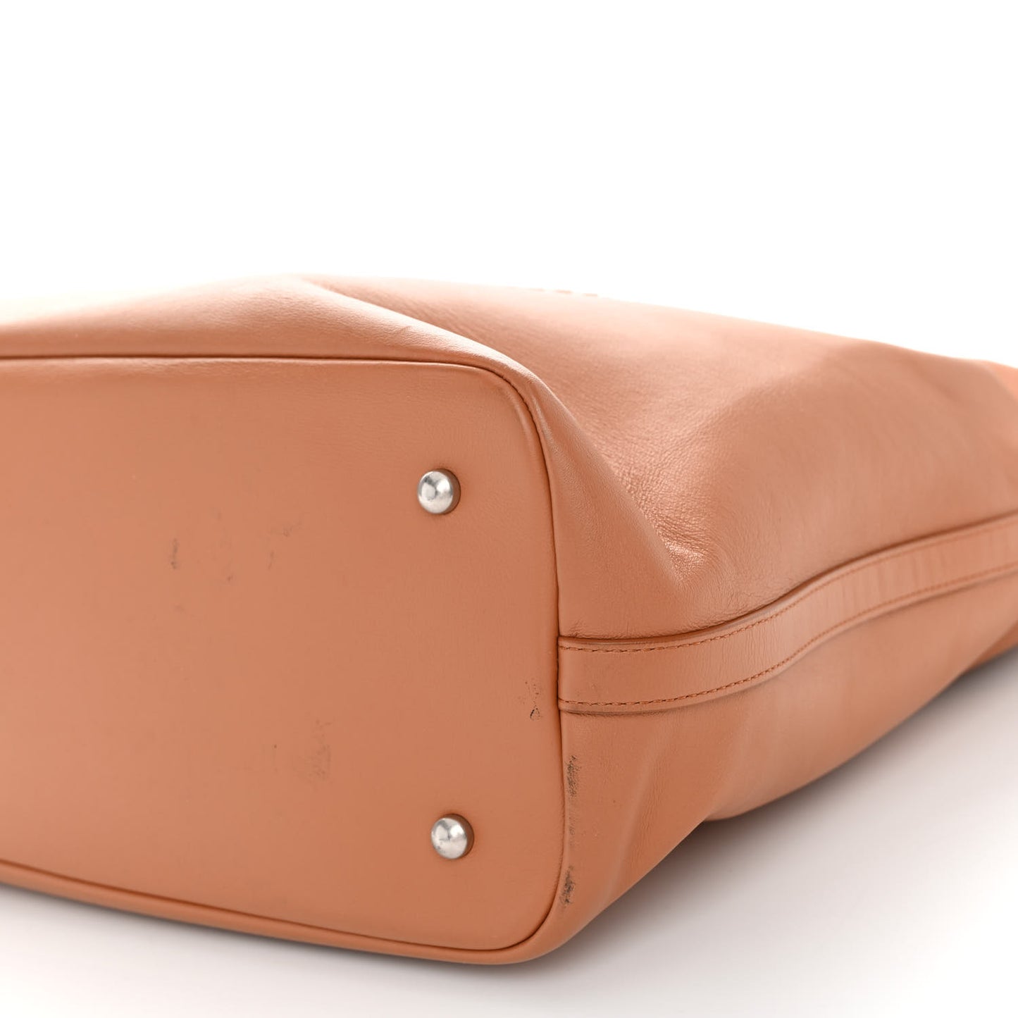 Calfskin Large Coco Eyelets Shopping Tote Camel