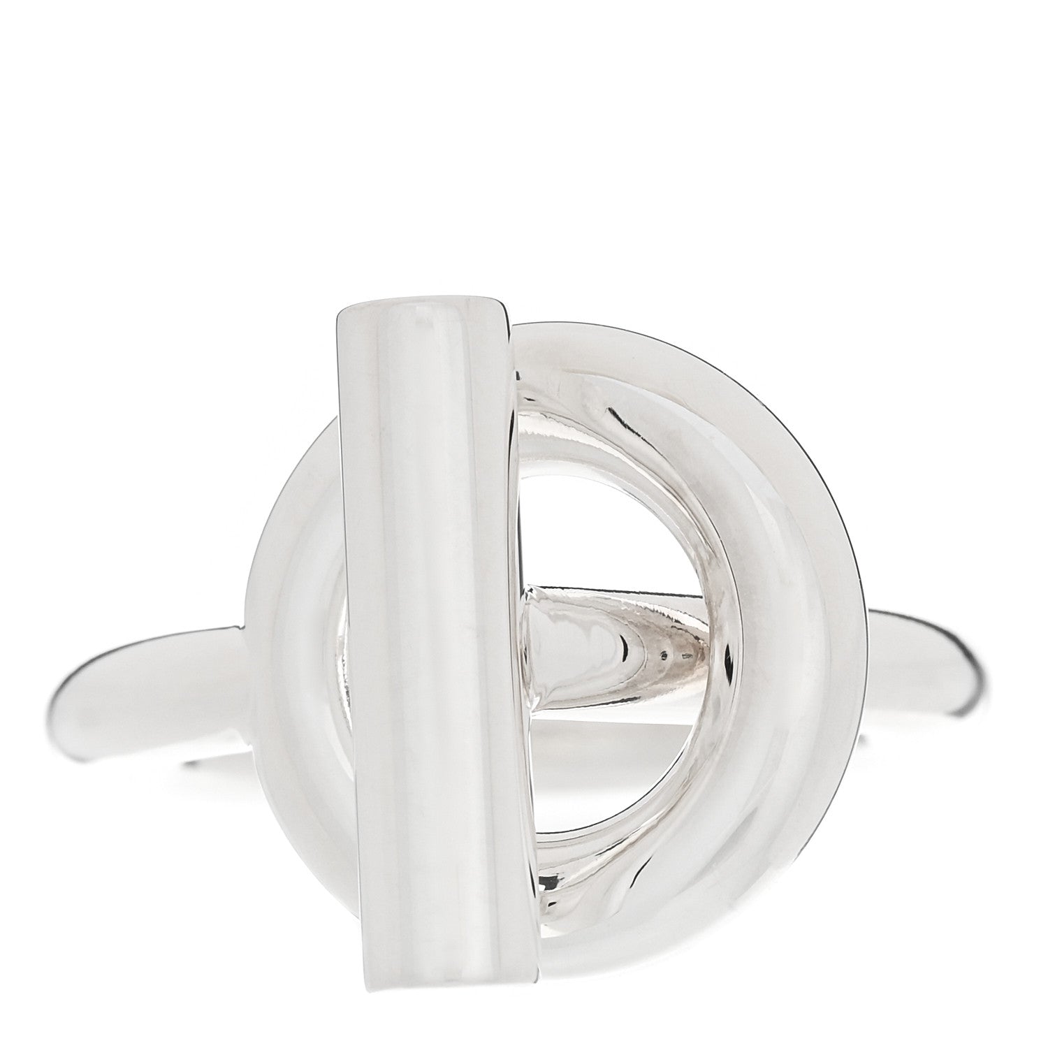 Hermes Sterling Silver GM Echappee Ring 50 5.25 1 of 7