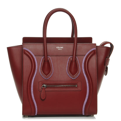 Celine Smooth Calfskin Felt Micro Luggage Merlot 1 of 9