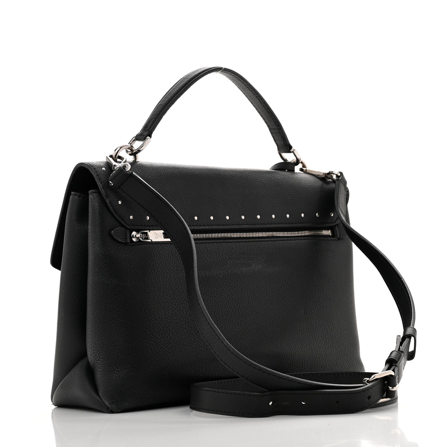 Soft Calfskin My Lockme Studs Black