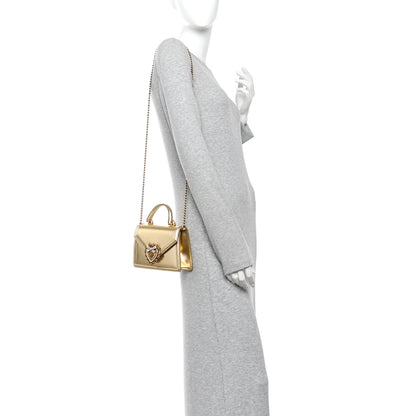 Dolce & Gabbana Metallic Nappa Small Devotion Envelope Top Handle Bag  Gold 2 of 10