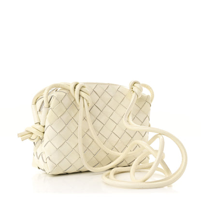 Bottega Veneta Patent Nappa Intrecciato Mini Loop Camera Bag White 3 of 10