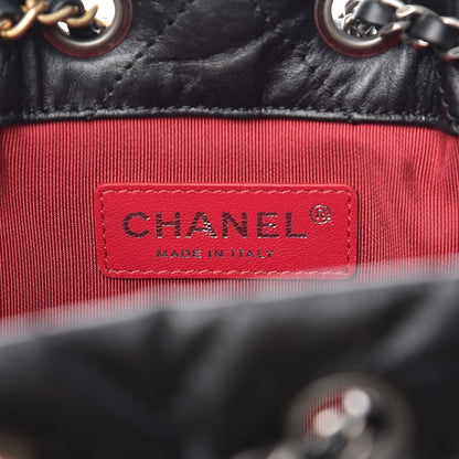 Chanel Aged Calfskin Chevron Quilted Small Gabrielle Backpack Black 6 of 8