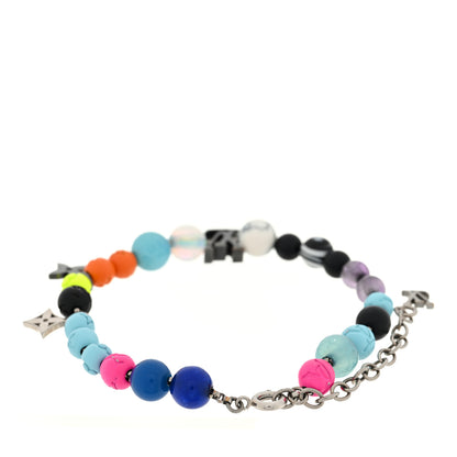 Louis Vuitton Metal Resin Opal LV Beads Bracelet Multicolor 3 of 6