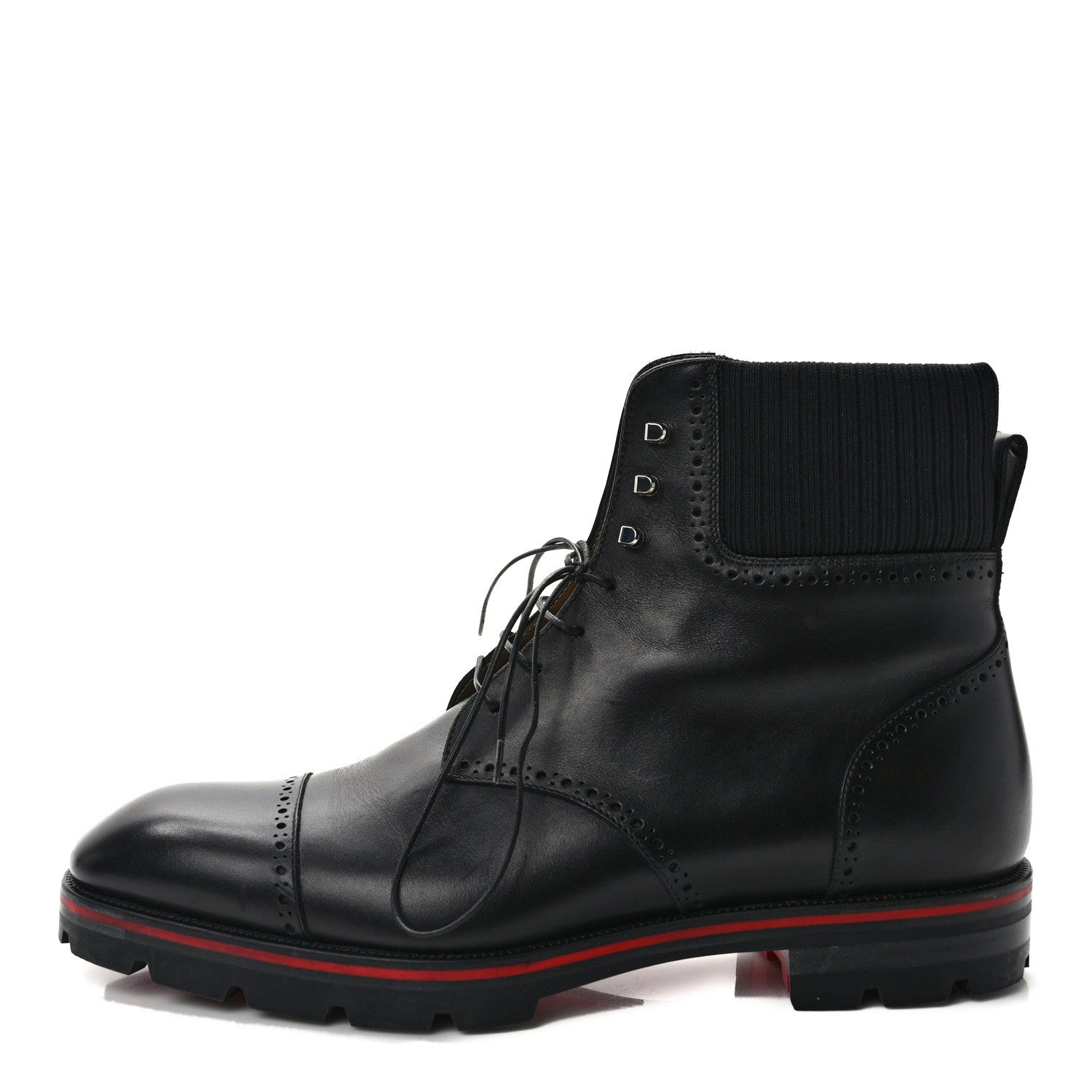 Christian Louboutin Waxed Neoprene Mens SockRoc Boots 43 Black 1 of 10