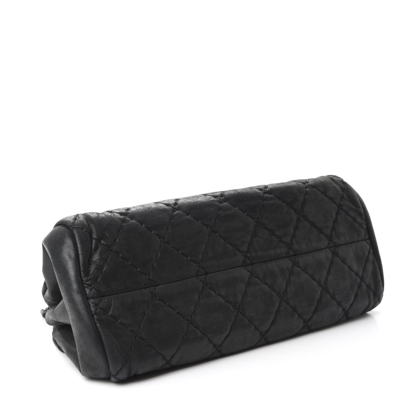Iridescent Calfskin Medium Just Mademoiselle Bowler Black