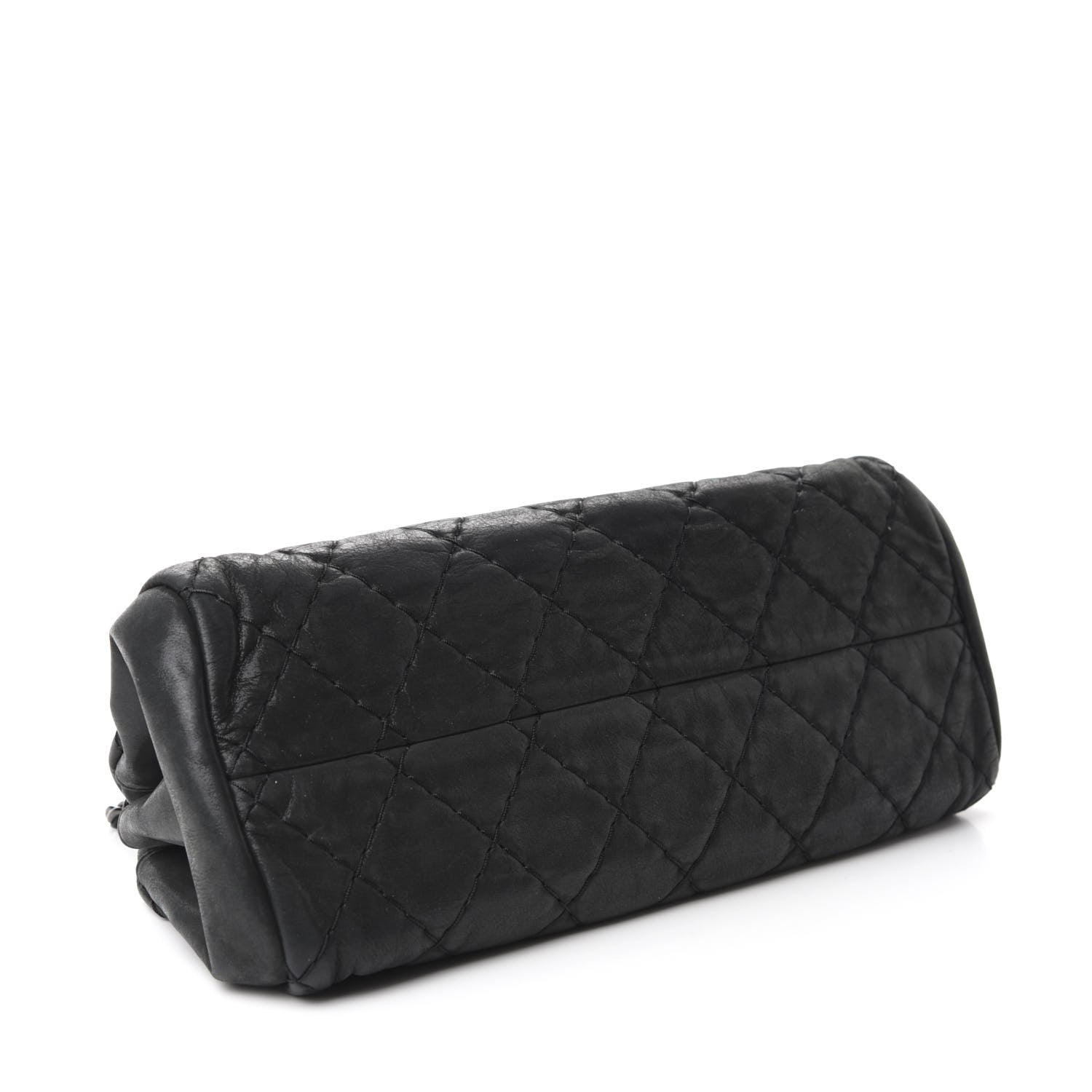 Chanel Iridescent Calfskin Medium Just Mademoiselle Bowler Black 5 of 12