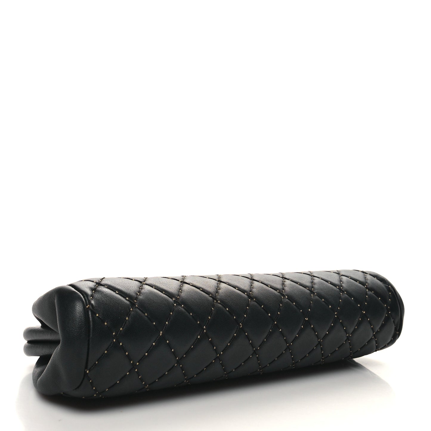 Lambskin Stitched Timeless Clutch Black