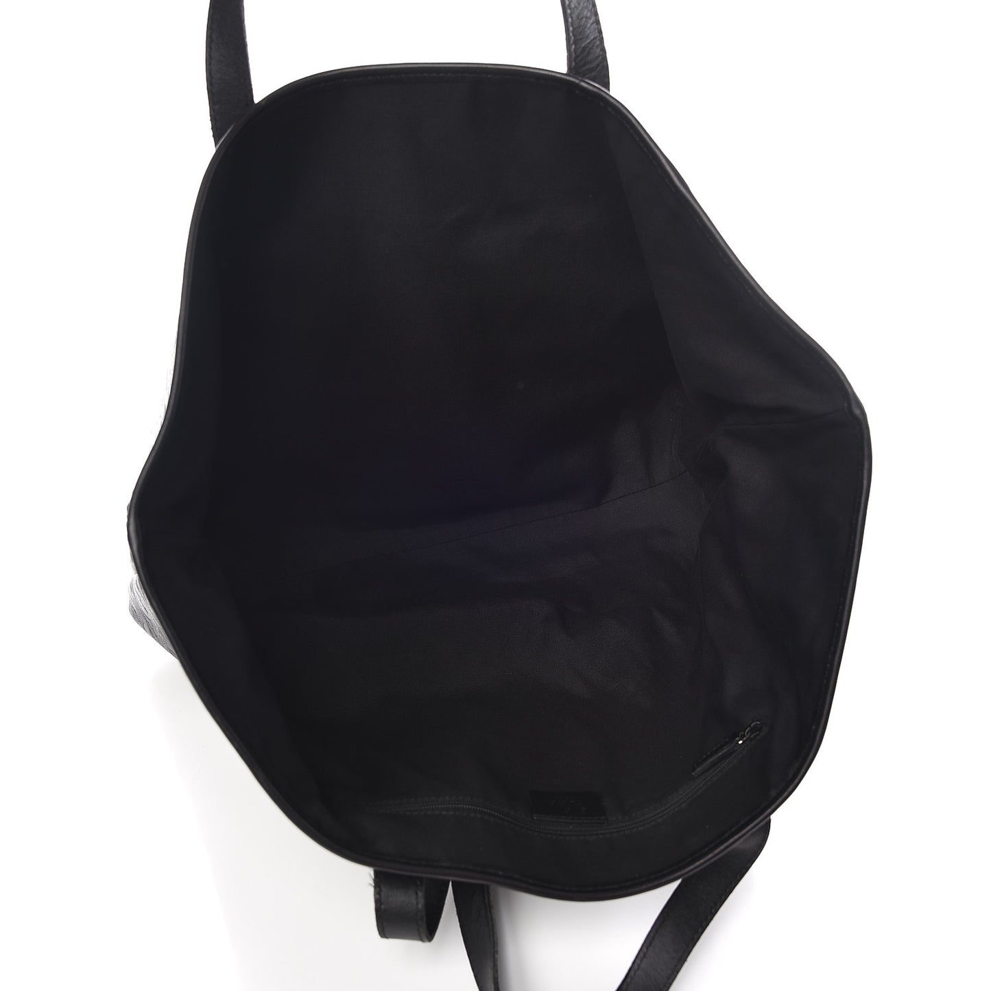 Calfskin Horsebit Embossed Large Tote Black